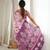 Purple color chinon fabric smart printed graceful looks saree