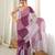 Multy color chinon fabric smart printed graceful looks saree