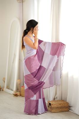 Multy color chinon fabric smart printed graceful looks saree 4