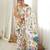 Off white color chinon fabric smart printed graceful looks saree