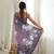 Mauve color chinon fabric smart printed graceful looks saree