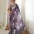 Mauve color chinon fabric smart printed graceful looks saree