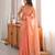 orange color fendy satin fabric beads pearl embroidery work heavy ceremonial saree