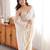 off white color fendy satin fabric beads pearl embroidery work heavy ceremonial saree