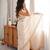 off white color fendy satin fabric beads pearl embroidery work heavy ceremonial saree