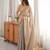 grey color fendy satin fabric beads pearl embroidery work heavy ceremonial saree