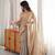 grey color fendy satin fabric beads pearl embroidery work heavy ceremonial saree