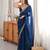 pink color fendy satin fabric beads pearl embroidery work heavy ceremonial saree