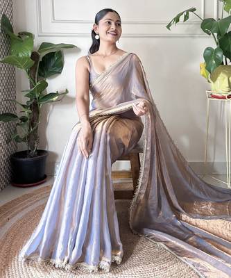 chiku color smart fendy satin designer trending bollywood saree 5