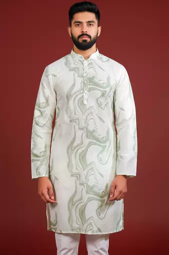 Green color beautiful kurta payjama for handsome men's looks