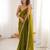 mahendi color smart fendy satin designer trending bollywood saree