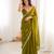 mahendi color smart fendy satin designer trending bollywood saree