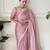 Onion color smart fendy satin designer trending bollywood saree