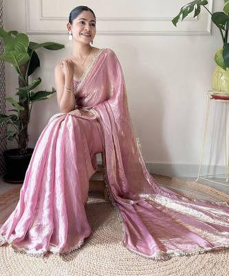 onion color smart fendy satin designer trending bollywood saree 5