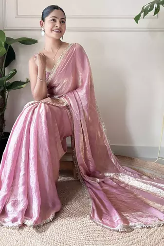 onion color smart fendy satin designer trending bollywood saree