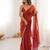 Orange color smart fendy satin designer trending bollywood saree