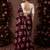 maroon color smart chiffon fabric beautiful embroidered saree