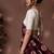 maroon color smart chiffon fabric beautiful embroidered saree