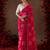pink color smart chiffon fabric beautiful embroidered saree