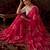 pink color smart chiffon fabric beautiful embroidered saree