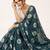 rama color smart chiffon fabric beautiful embroidered saree