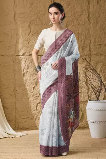 wine color smart printed ready to wear ceremonial saree