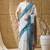 blue color smart printed ready to wear ceremonial saree