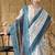 blue color smart printed ready to wear ceremonial saree