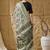 pista color smart printed ready to wear ceremonial saree