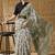 pista color smart printed ready to wear ceremonial saree