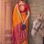 orange color soft silk blend woven designer ethnic partywear saree