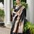 black color smart paithani woven designer banarasi silk blend saree for traditional rich looks