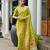 green color smart paithani woven designer banarasi silk blend saree for traditional rich looks