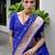 royal blue color smart paithani woven designer banarasi silk blend saree for traditional rich looks