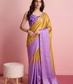 lavender color smart and stylish ready to wear bollywood style saree