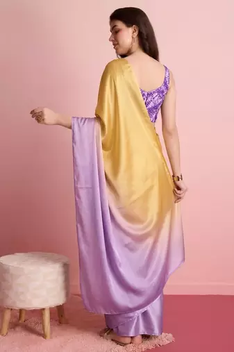 Lavender color smart and stylish ready to wear bollywood style saree