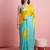 turquoise color smart and stylish ready to wear bollywood style saree