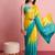 turquoise color smart and stylish ready to wear bollywood style saree