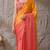 orange color smart and stylish ready to wear bollywood style saree