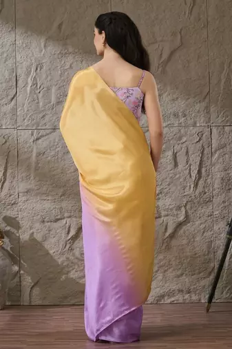 Lavender color smart and stylish ready to wear bollywood style saree
