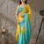 turquoise color smart and stylish ready to wear bollywood style saree