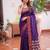 Purple color smart soft silk woven designer ethnic partywear saree