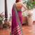 Magenta color smart soft silk woven designer ethnic partywear saree
