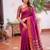 Pink color smart soft silk woven designer ethnic partywear saree