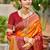 Saffron orange color smart soft silk woven designer graceful traditonal fancy saree