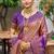 Rose gold color smart soft silk woven designer graceful traditonal fancy saree