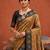 Coffee color patola silk woven meenakari jacquard designer saree for rich traditional saree