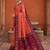 Gajri color patola silk woven meenakari jacquard designer saree for rich traditional saree
