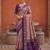 Purple color patola silk woven meenakari jacquard designer saree for rich traditional saree