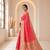 Pink color banarasi silk fabric woven jacquard designer partywear saree
